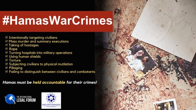 Τα εγκλήματα πολέμου της Χαμάς: Hamas war crimes: από International Legal Forum + World Zionist Organization, Δεκέμβριος 2023